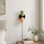 Couleur Double-Head Plug-In Wall Lamp – Art Deco No-Wire Sconce