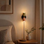 Couleur Double-Head Plug-In Wall Lamp – Art Deco No-Wire Sconce
