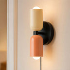 Couleur Double-Head Plug-In Wall Lamp – Art Deco No-Wire Sconce