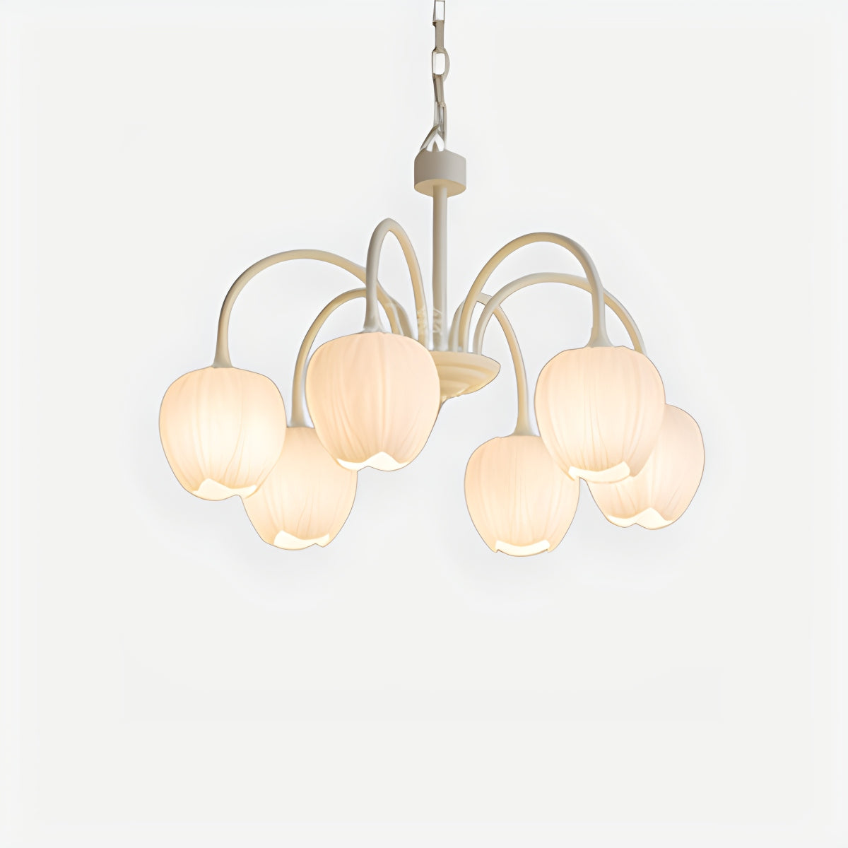 French Romance Tulip Matcha Chandelier