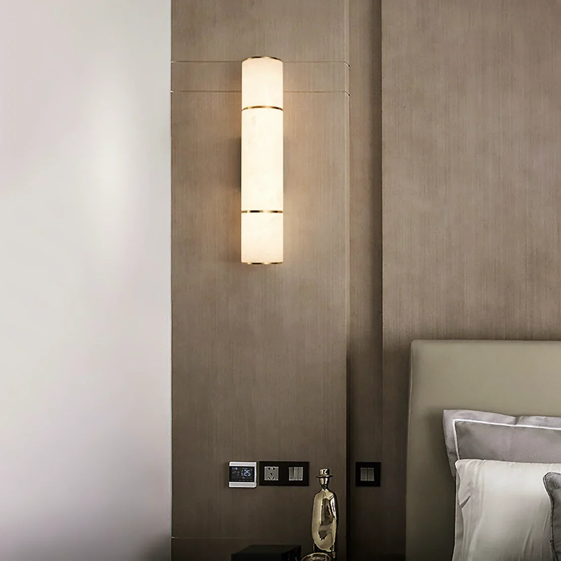 Creative Alabaster Cylindrical Wall Lamp