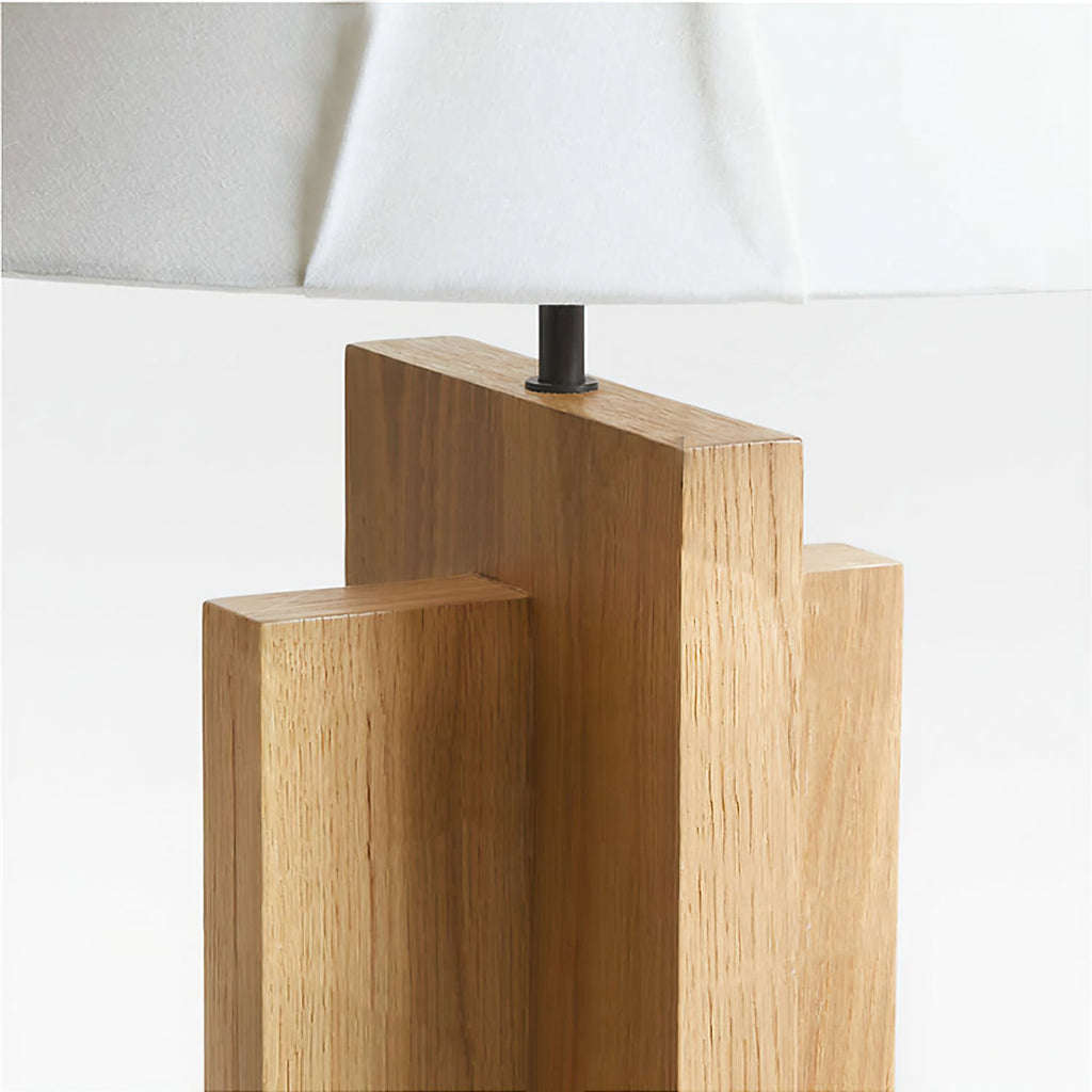 Crossbase Wood Floor Lamp