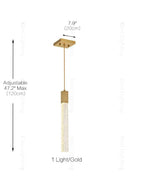 Crystal Linear Pendant Light