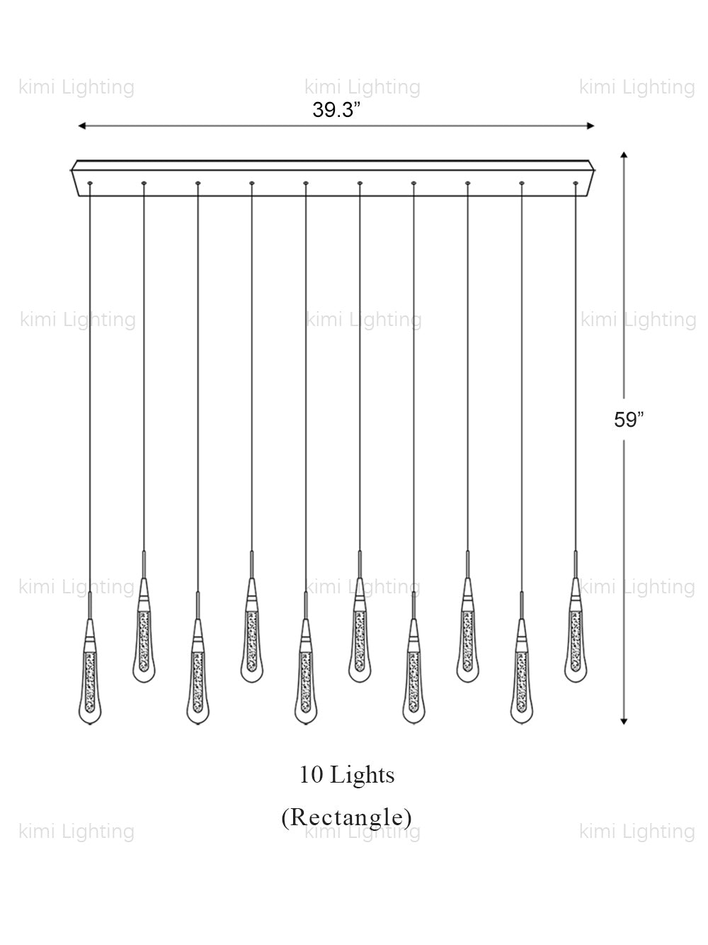 Crystal Raindrop Pendant Light