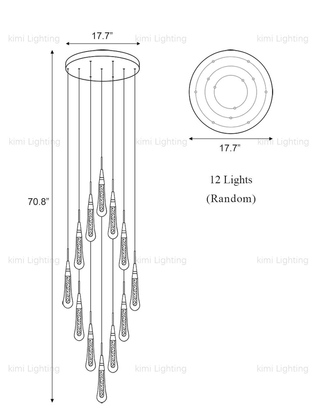 Crystal Raindrop Pendant Light