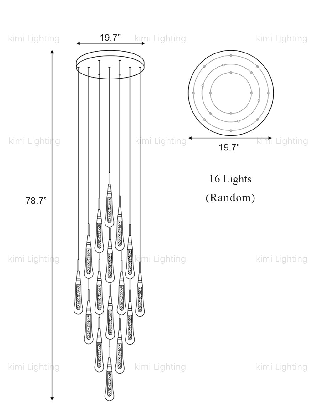 Crystal Raindrop Pendant Light