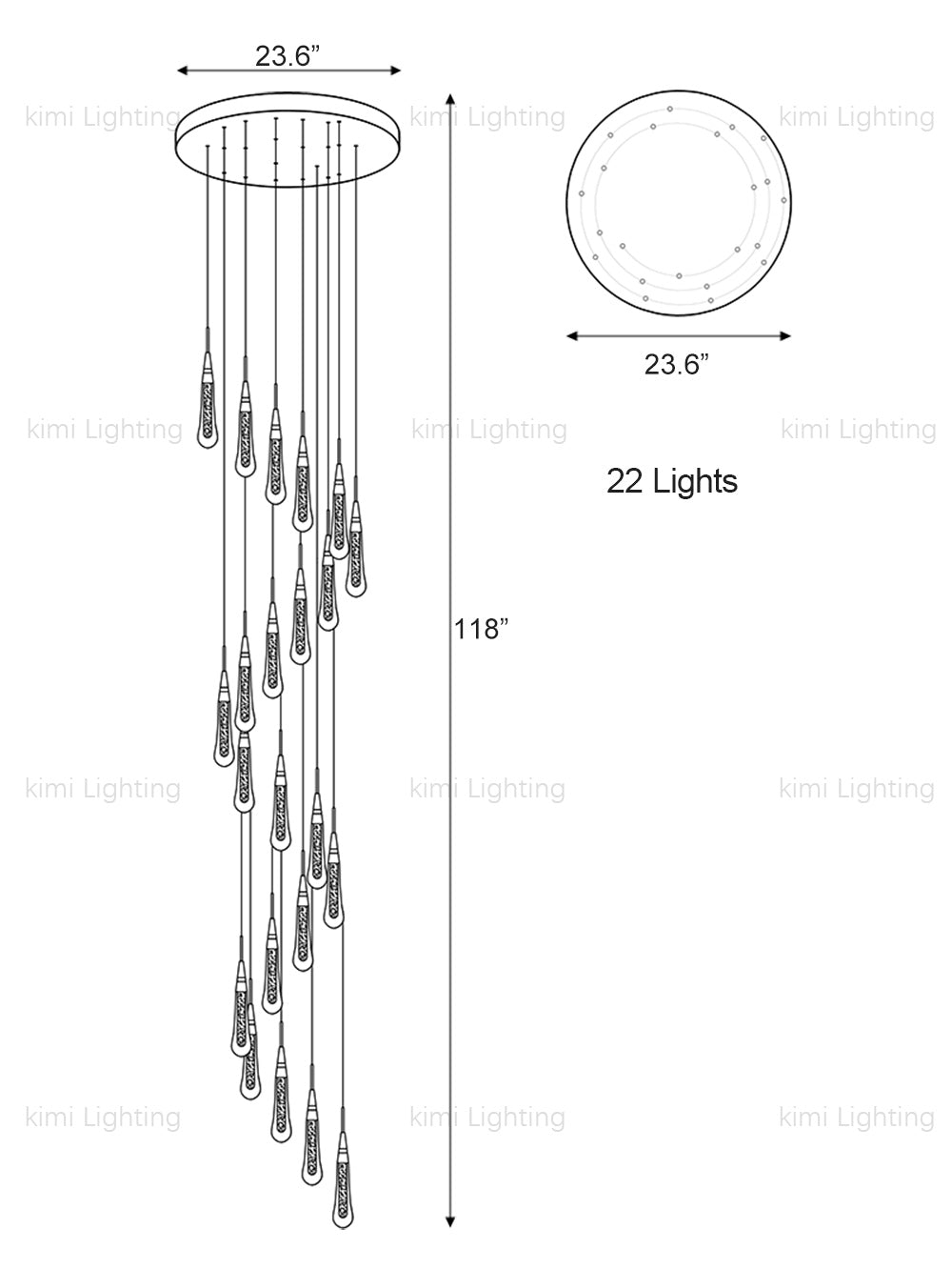 Crystal Raindrop Pendant Light