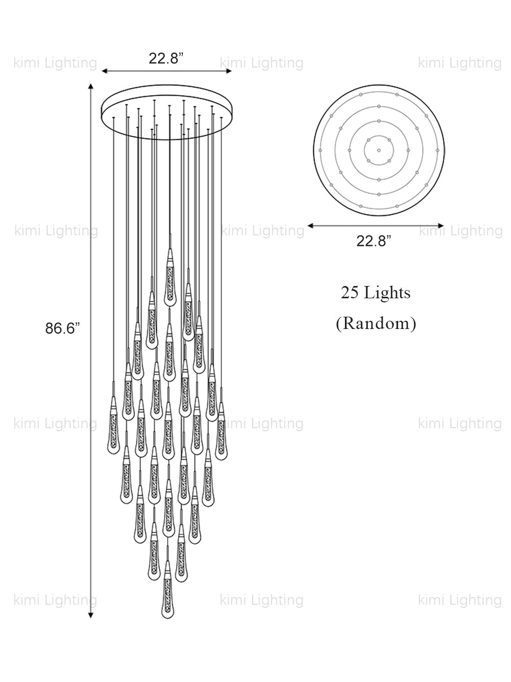 Crystal Raindrop Pendant Light