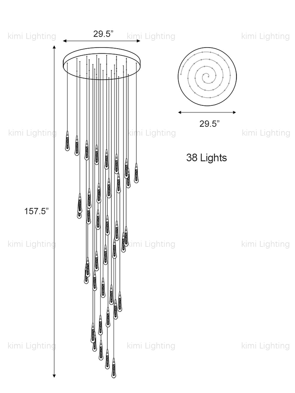 Crystal Raindrop Pendant Light