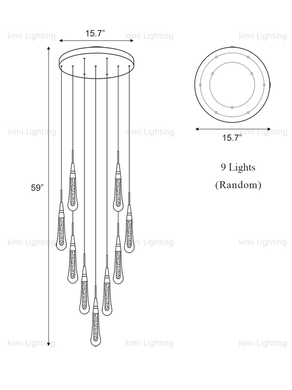 Crystal Raindrop Pendant Light