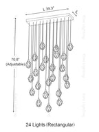 Crystal Rock Staircase Pendant Light