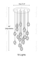 Crystal Rock Staircase Pendant Light
