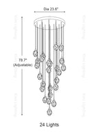 Crystal Rock Staircase Pendant Light