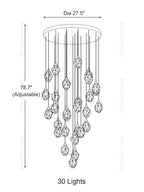 Crystal Rock Staircase Pendant Light