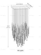 Crystal Tube Chandelier