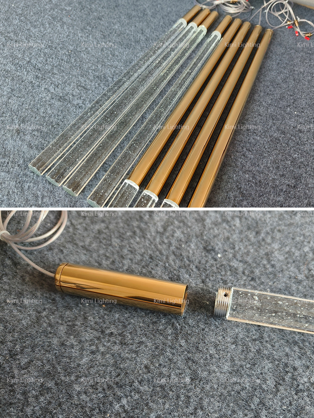 Crystal Tube Chandelier