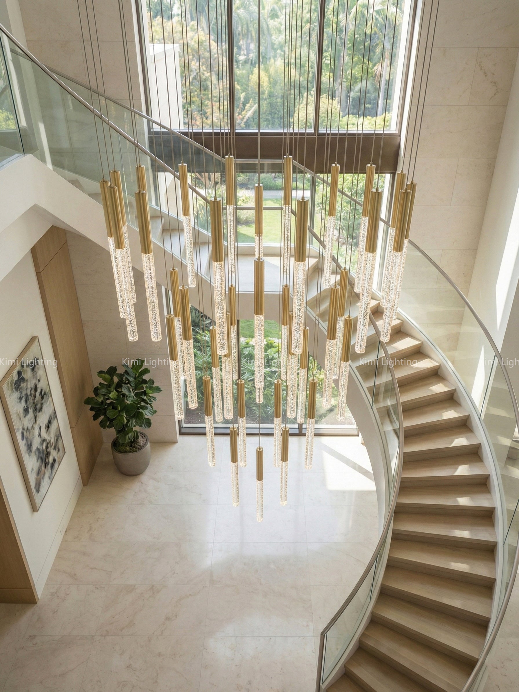 Crystal Tube Chandelier