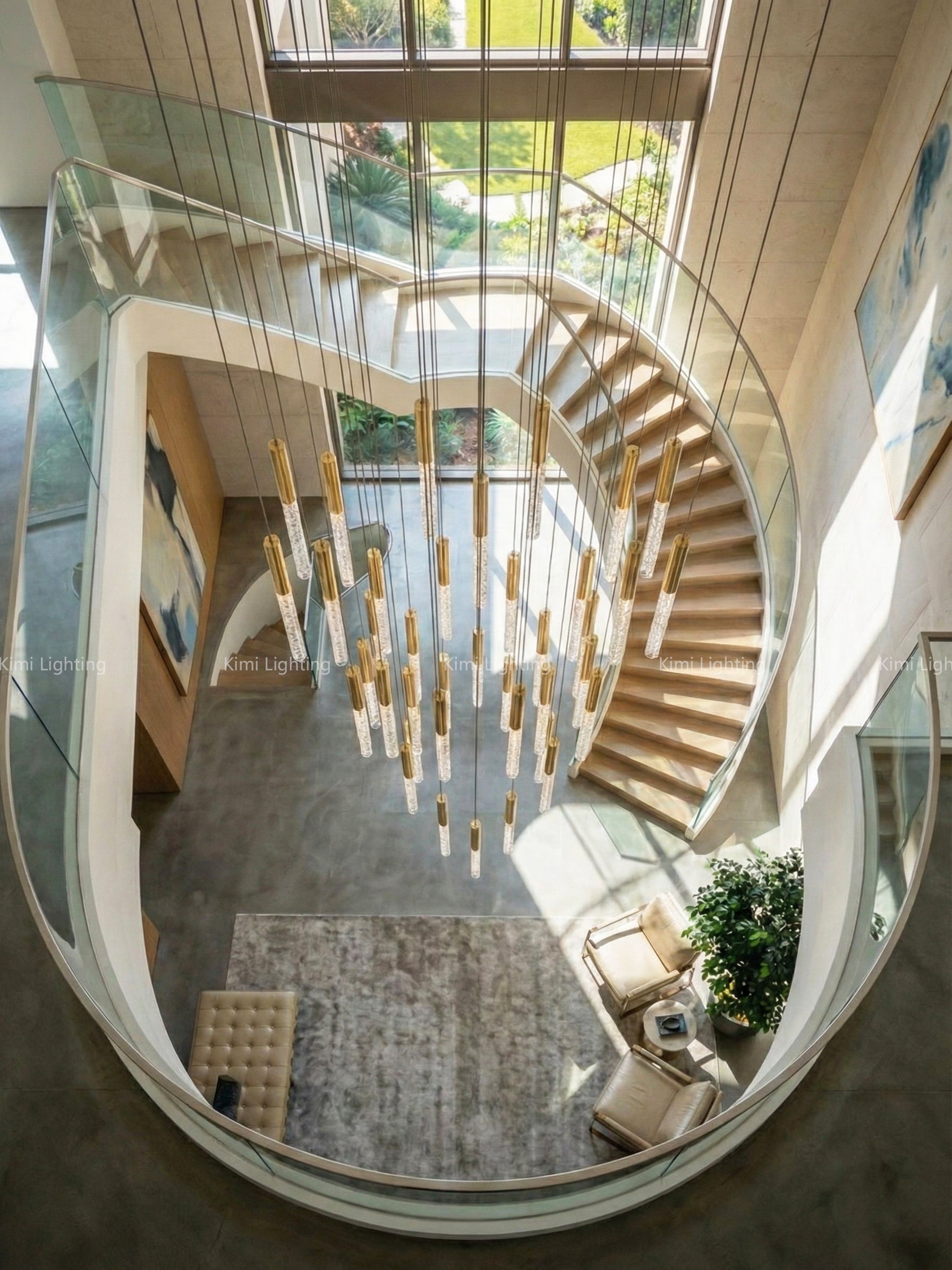 Crystal Tube Chandelier