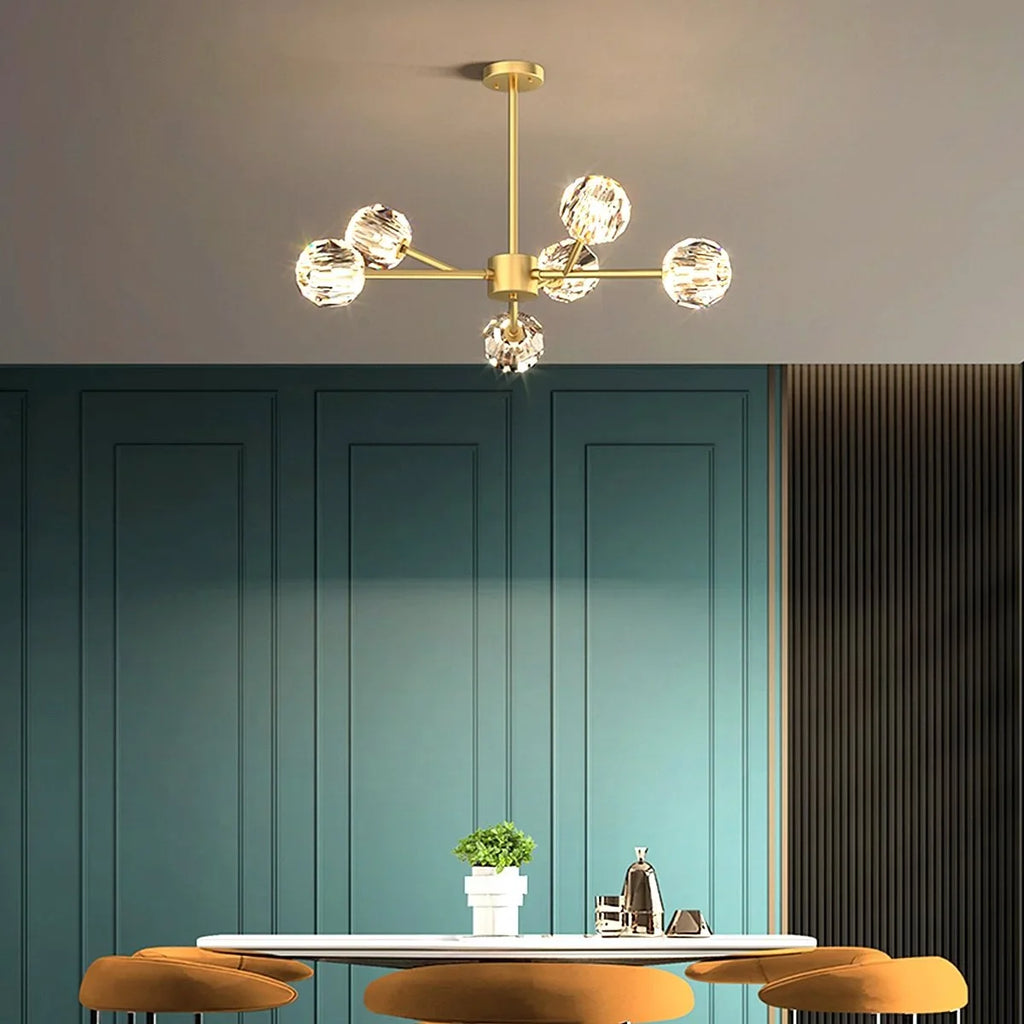 Crystal Ball Round Cluster Chandelier