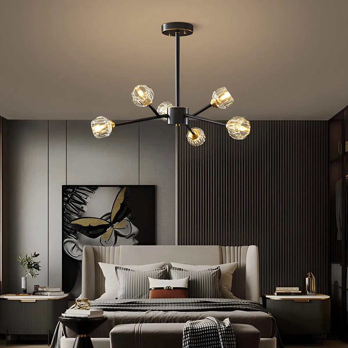 Crystal Ball Round Cluster Chandelier