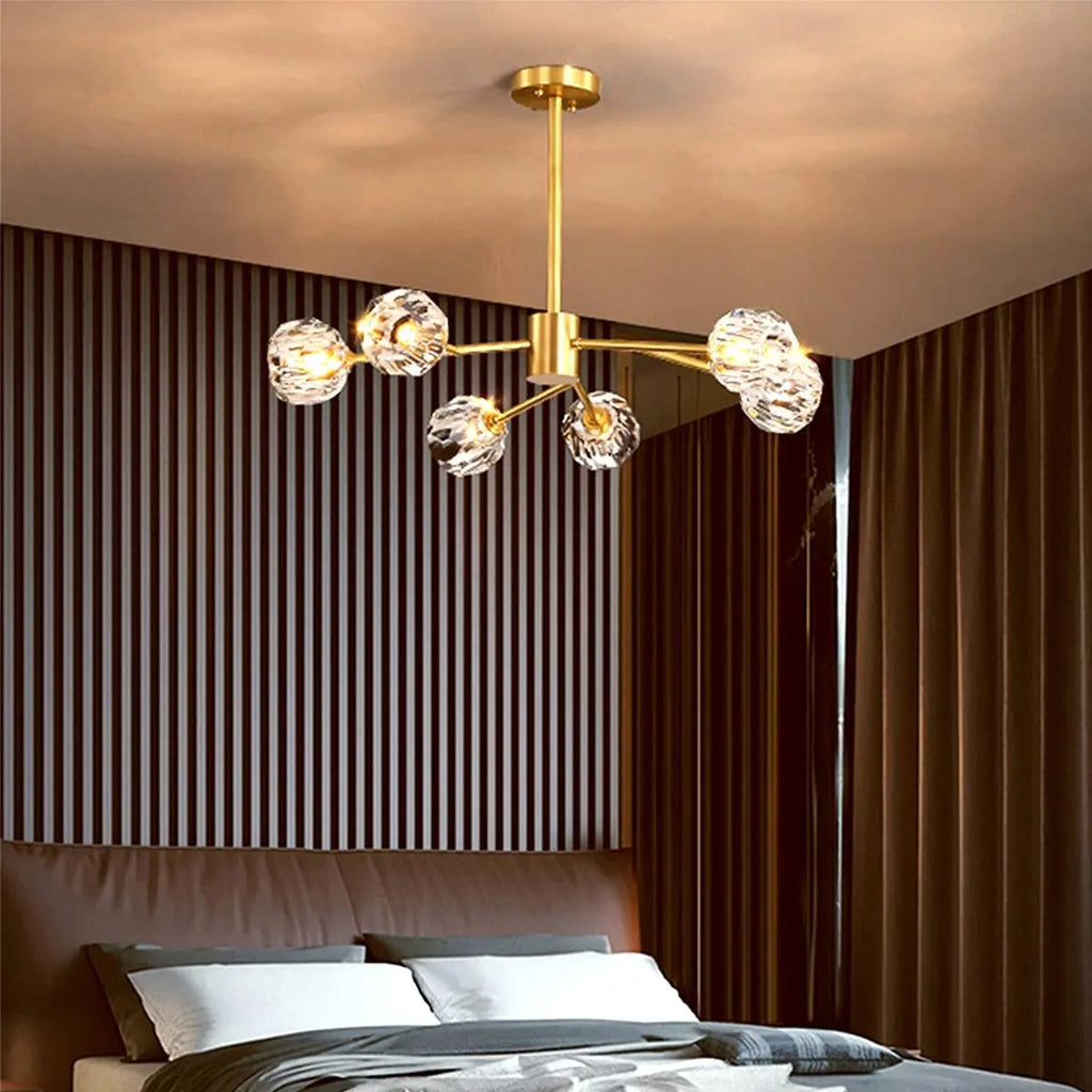 Crystal Ball Round Cluster Chandelier