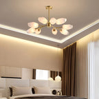 Crystal Bud Copper Chandelier for Living Room