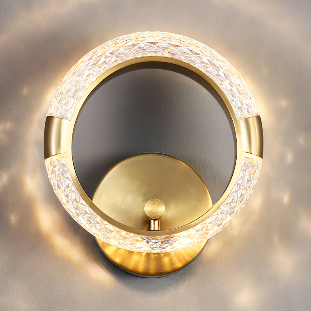 Crystal LED Round Wall Light