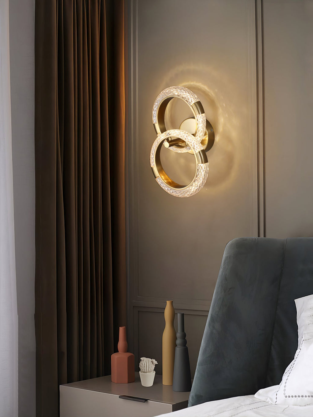 Crystal LED Round Wall Light