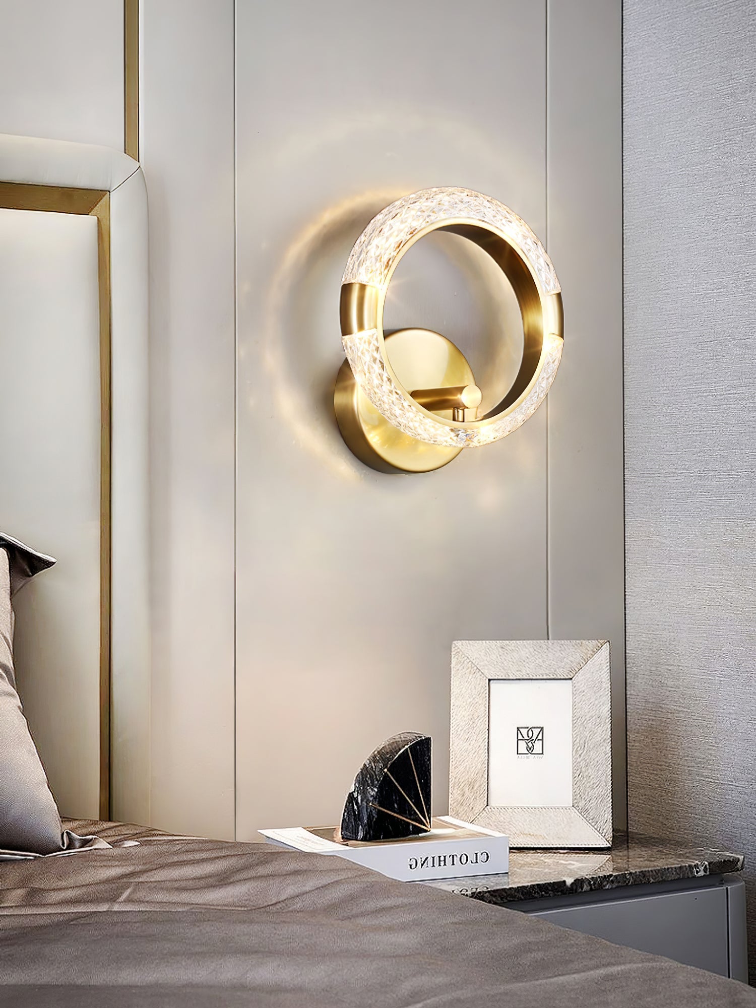 Crystal LED Round Wall Light