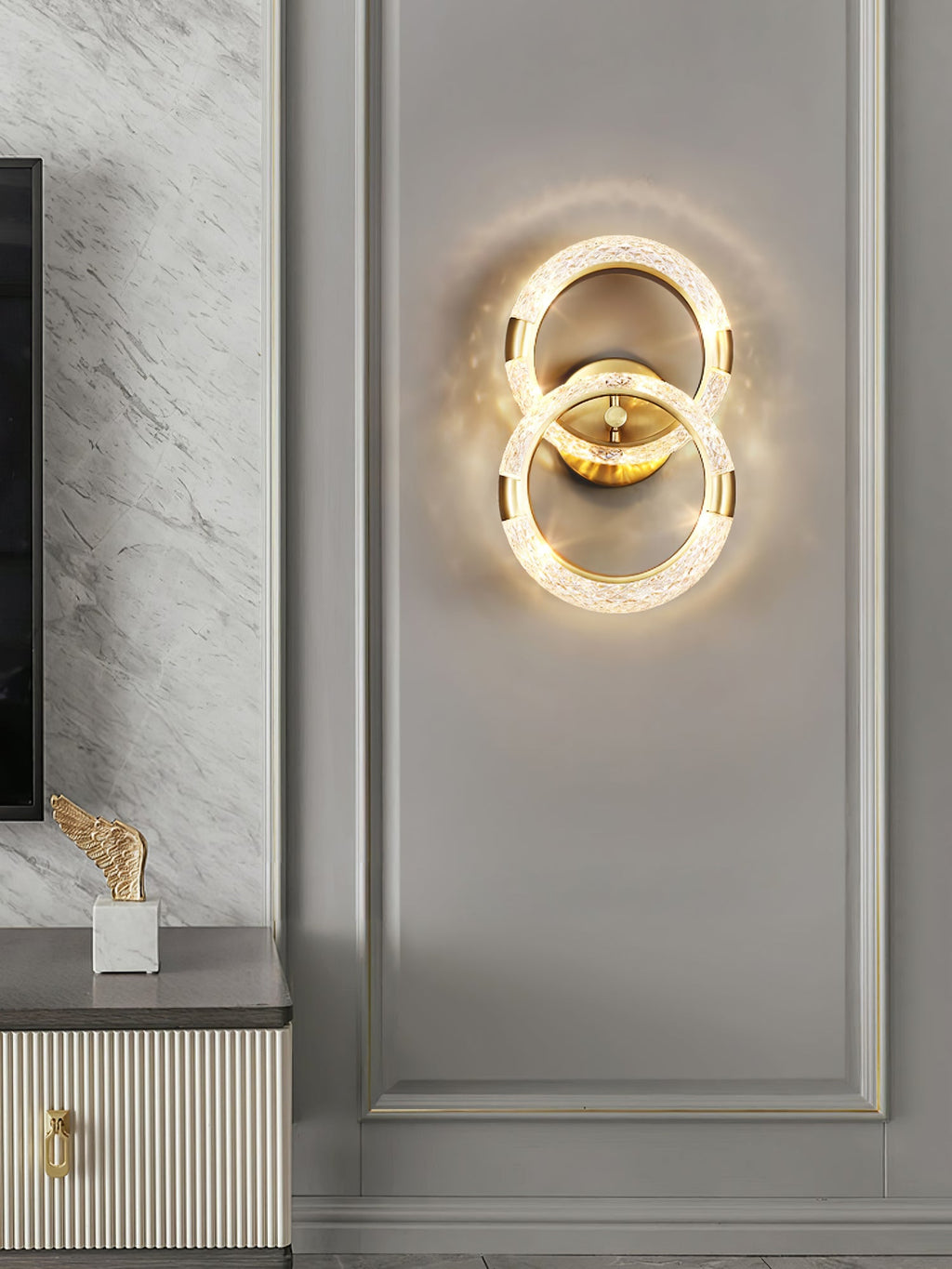 Crystal LED Round Wall Light