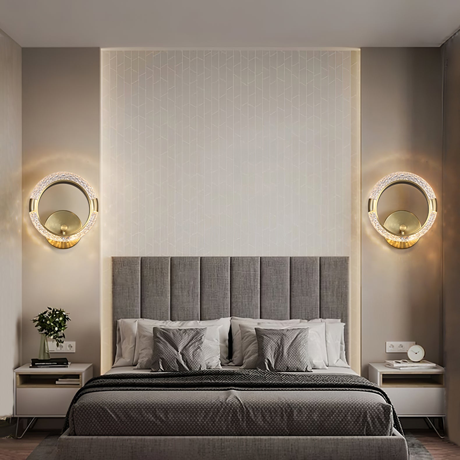 Crystal LED Round Wall Light