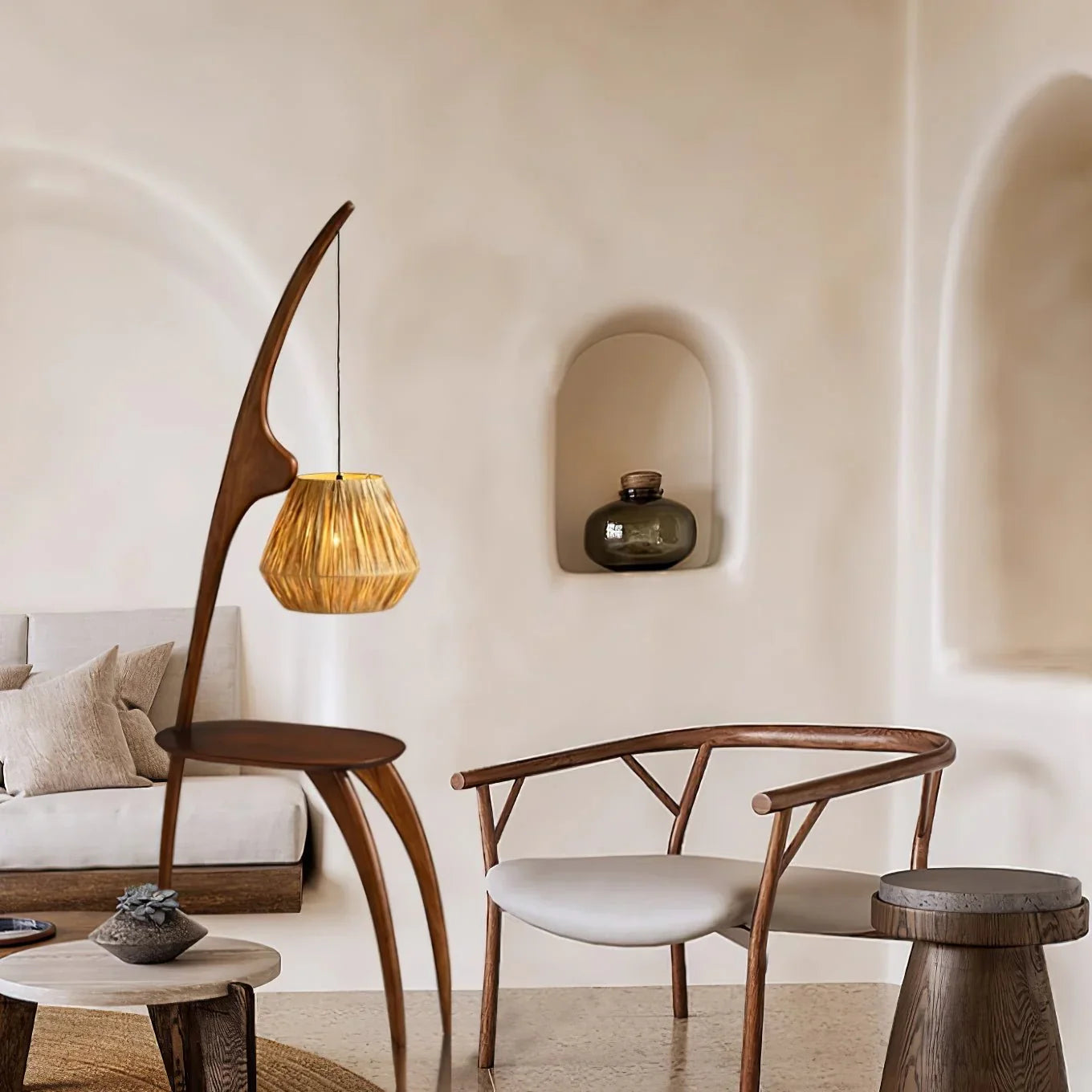 Curved Mantis Floor Lamp