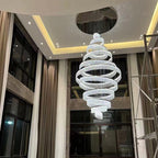 Large Duplex Crystal Staircase Chandelier