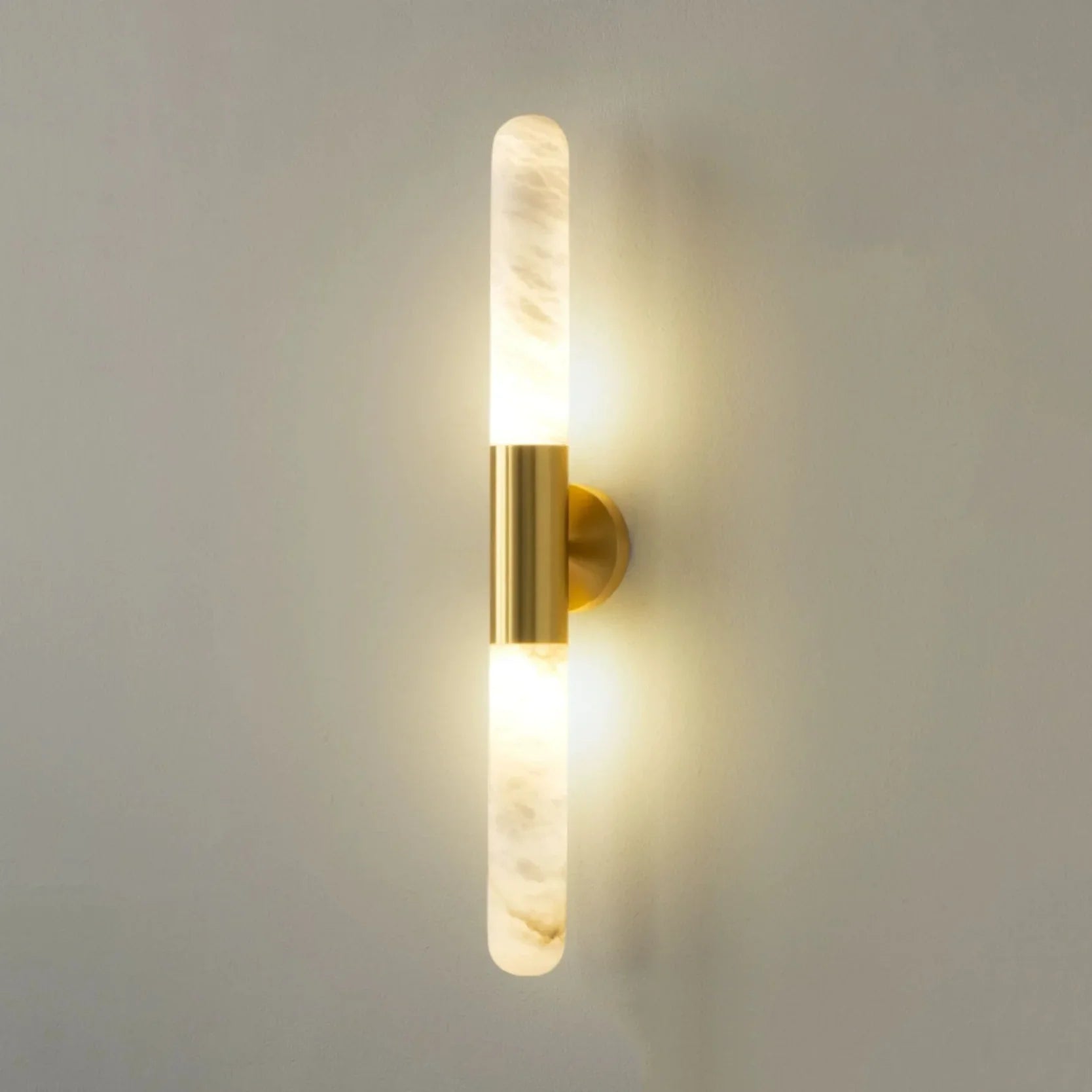 Cylindrical Alabaster Slim Wall Lamp