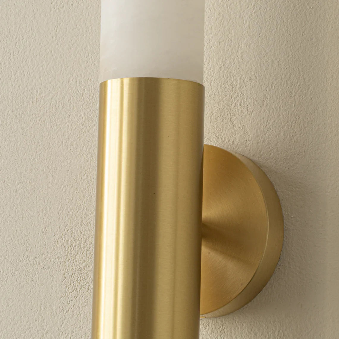 Cylindrical Alabaster Slim Wall Lamp