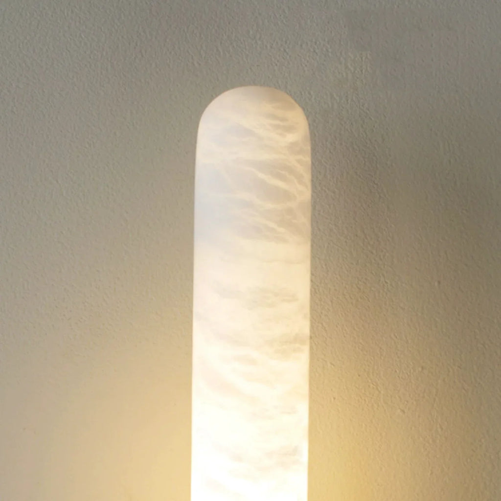 Cylindrical Alabaster Slim Wall Lamp