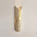 Cylindrical Y Shaped Travertine Wall Lamp