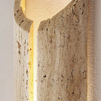 Cylindrical Y Shaped Travertine Wall Lamp