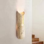 Cylindrical Y Shaped Travertine Wall Lamp