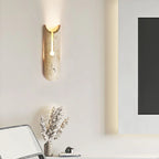 Cylindrical Y Shaped Travertine Wall Lamp