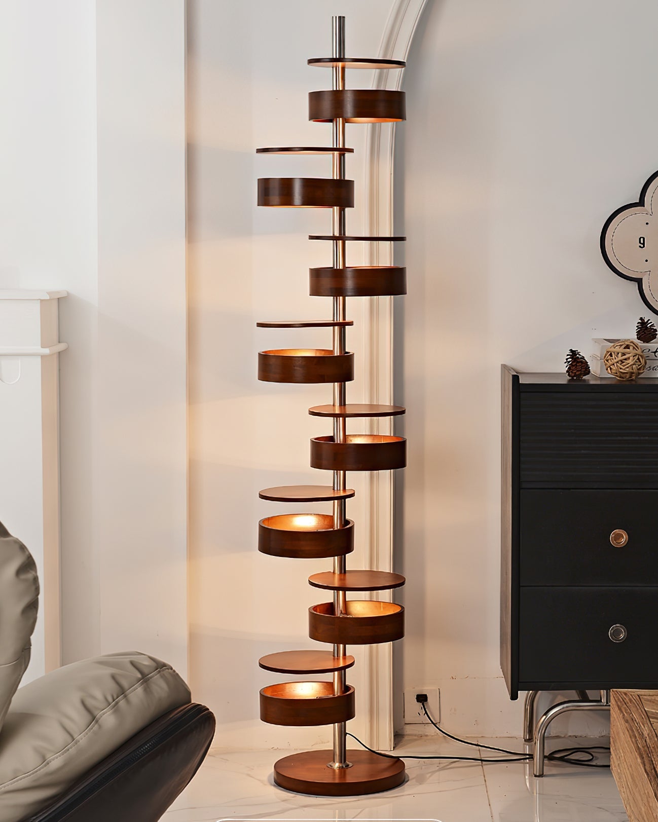 Cylindrical Flow Floor Lamp