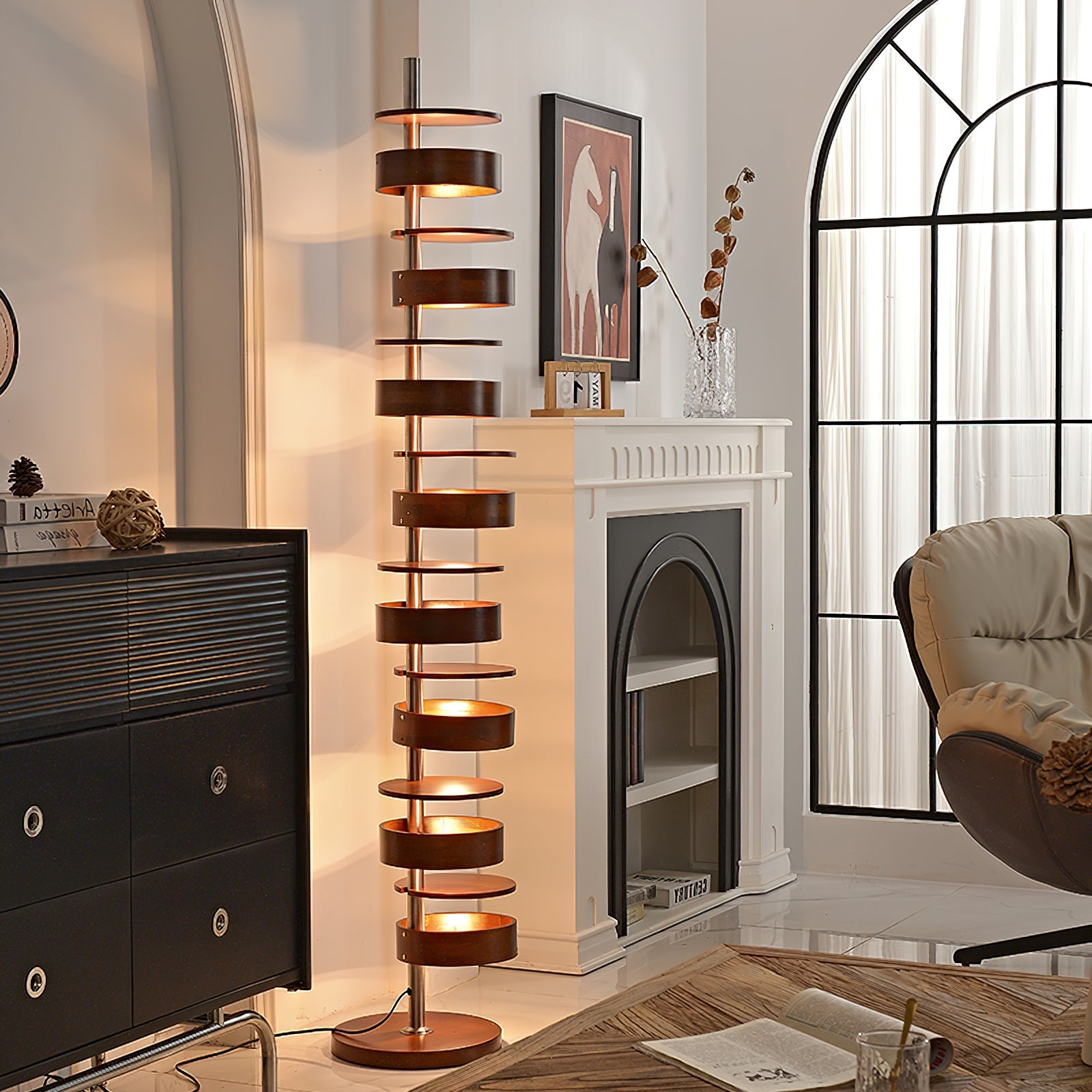 Cylindrical Flow Floor Lamp