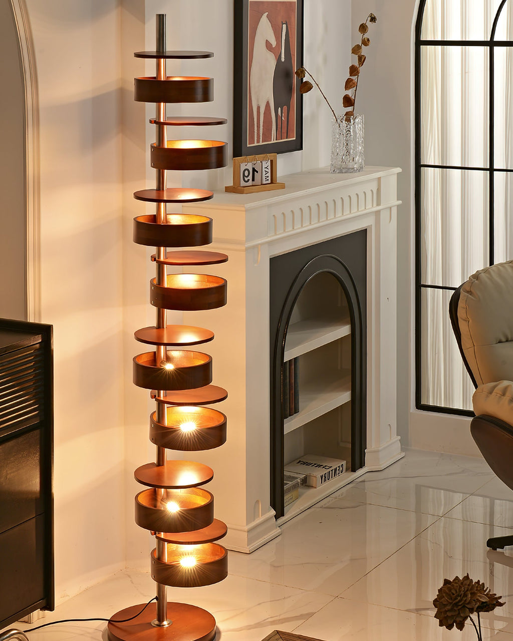 Cylindrical Flow Floor Lamp