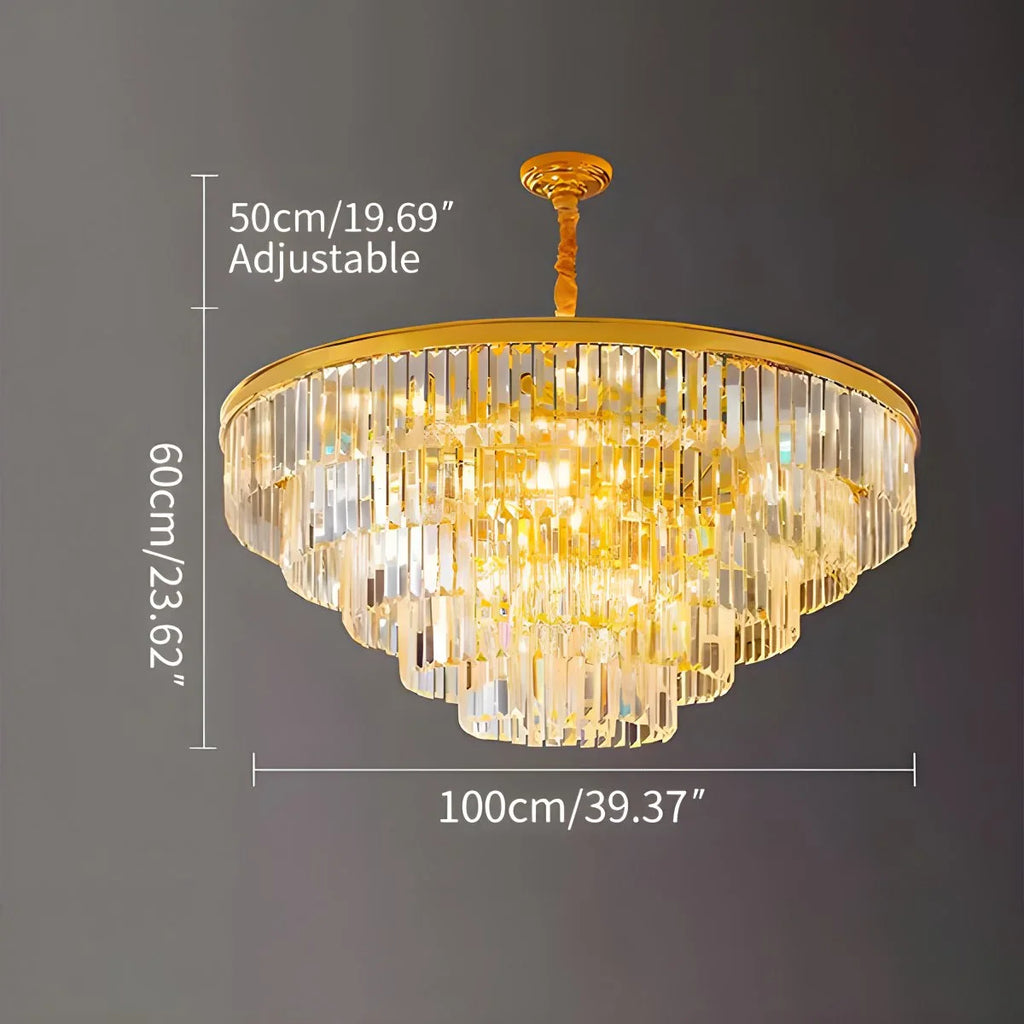 Light Luxury Crystal Chandelier for Living Room
