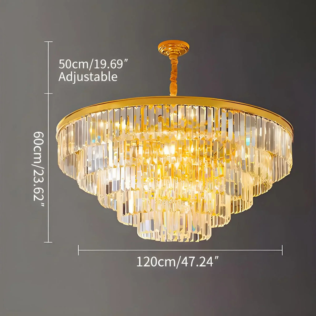 Light Luxury Crystal Chandelier for Living Room