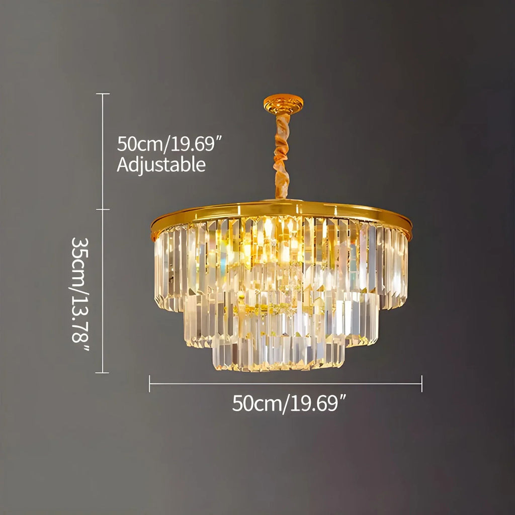 Light Luxury Crystal Chandelier for Living Room