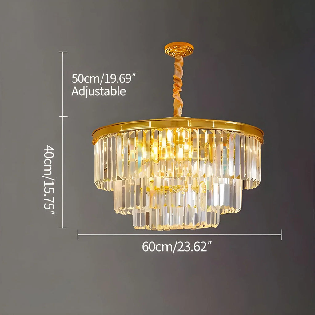 Light Luxury Crystal Chandelier for Living Room