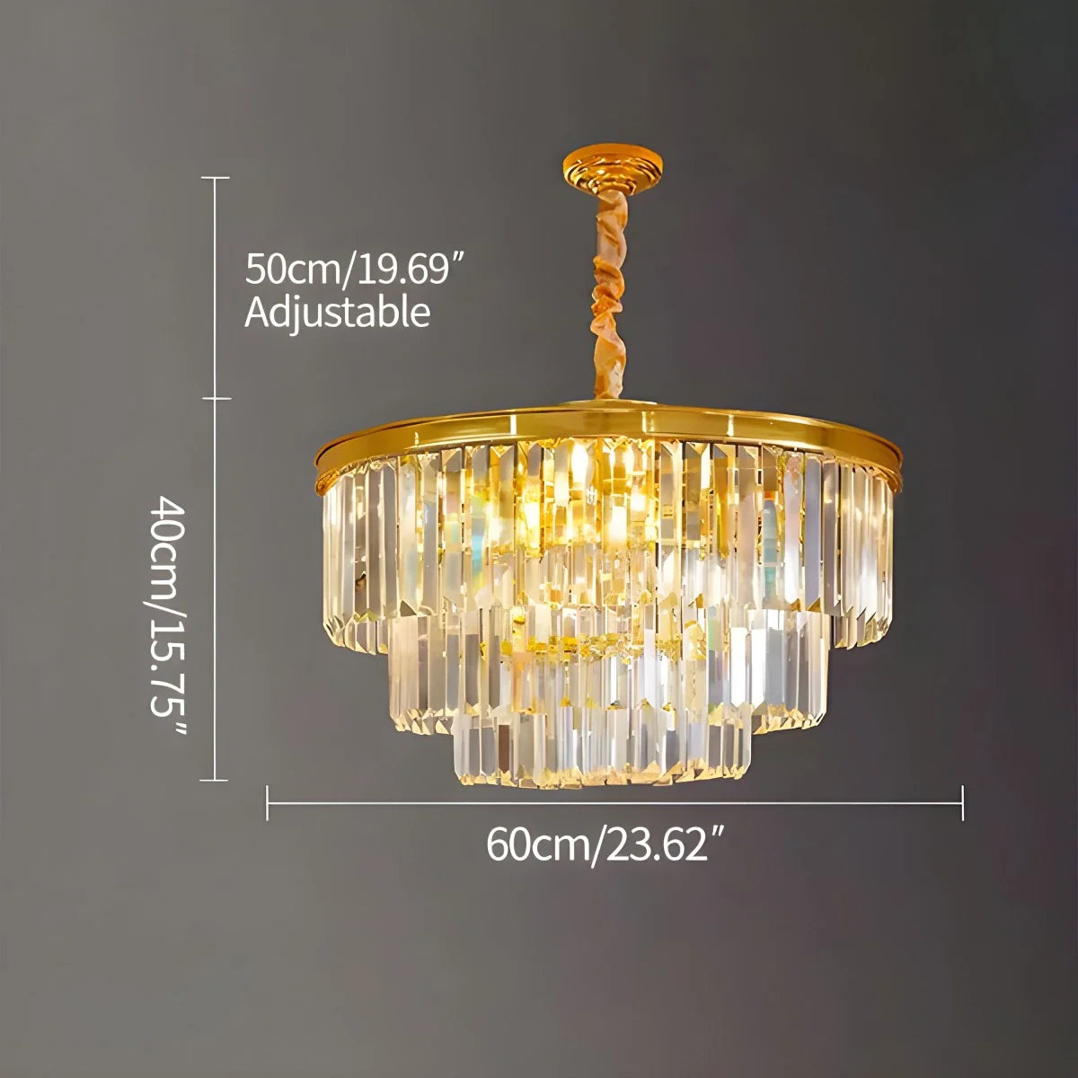 Light Luxury Crystal Chandelier for Living Room