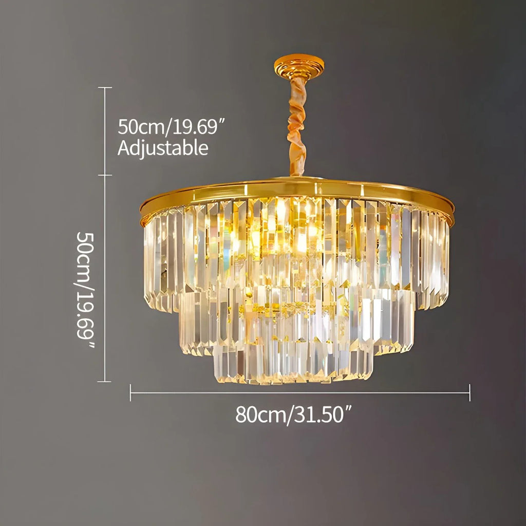 Light Luxury Crystal Chandelier for Living Room