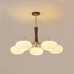 Brass Wooden Persimmon Chandelier